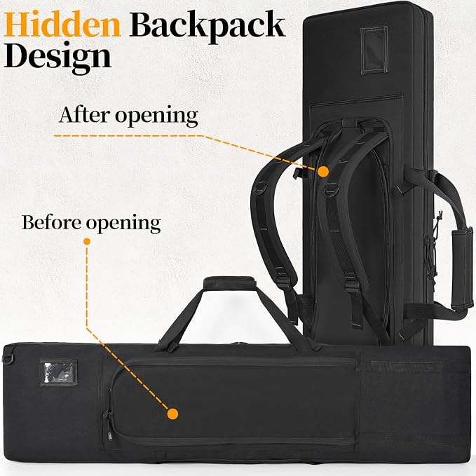 TORIBIO Double Rifle Case Soft Bag 32" 34" 36" 42" 46" 48'' 51“ 55” Gun Case - Image 6