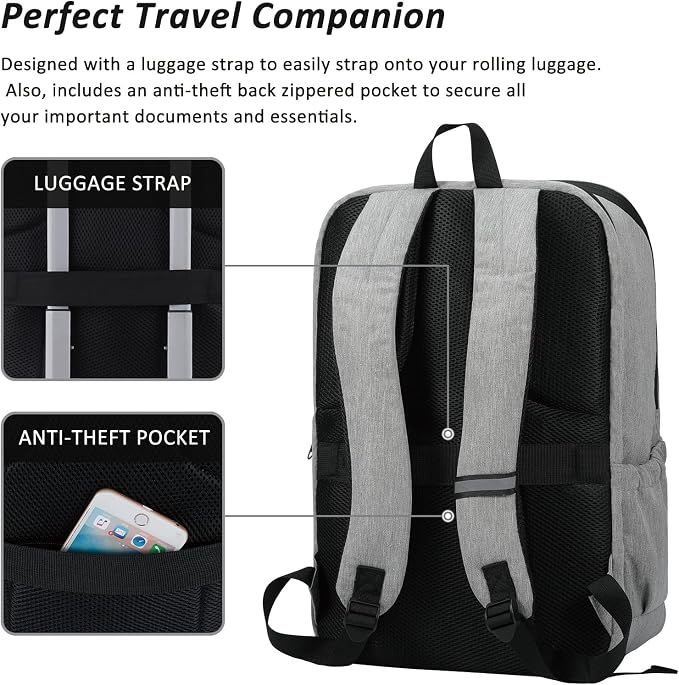 MAXTOP Deep Storage Laptop Backpack Business Anti-theft Backpacks College - Image 3