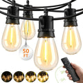 Outdoor String Lights LED Patio-Light - 50Ft Outside Waterproof Dimmable Porch by Unknown