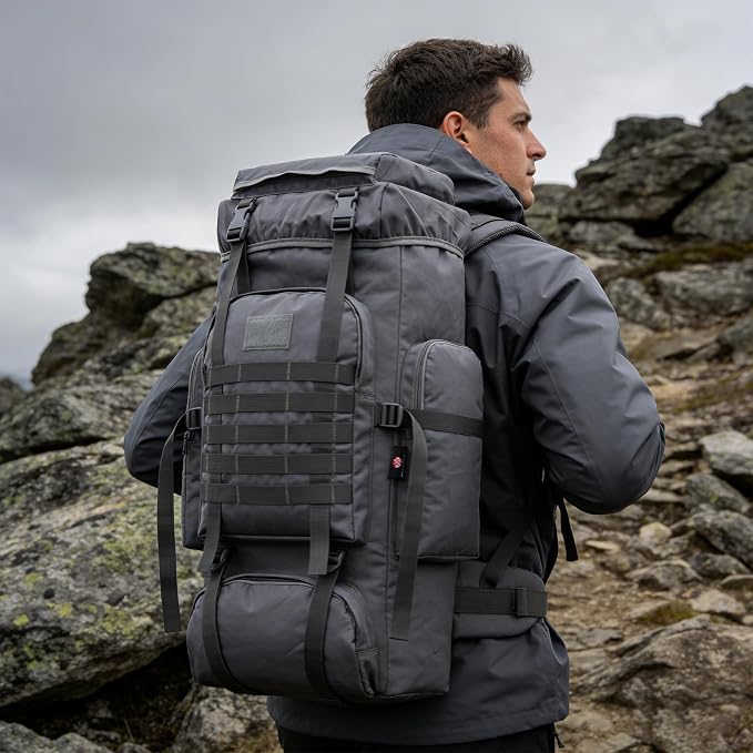 Hiking Backpack for Men 70L/100L Camping Backpack Military Rucksack Molle 3 - Image 7