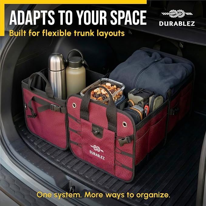 XL Trunk Organizer 3-Section for SUV, Van – Modular L-Shape Car Storage Box - Image 4