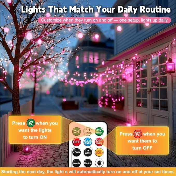 HXWEIYE Rechargeable Fairy Lights - Image 3