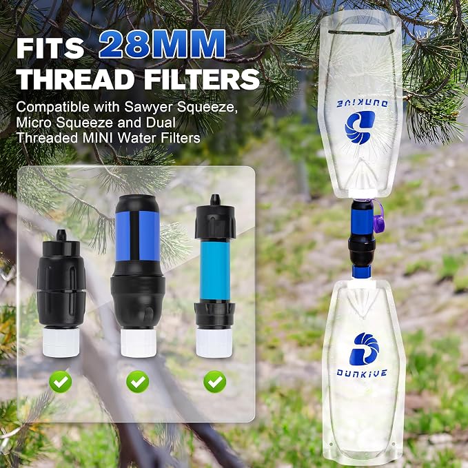 1L Collapsible Water Filter Bags and Water Filter Coupling Kit Compatible - Image 4