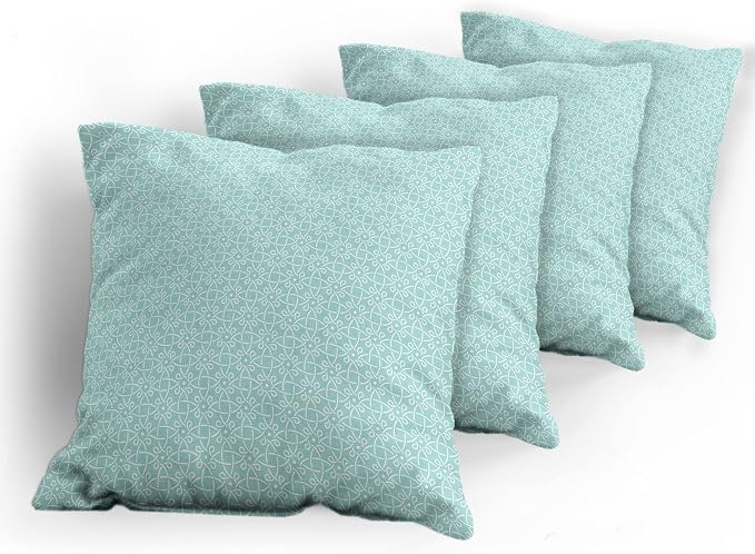 Ambesonne Celtic Decorative Throw Pillow Case Pack of 4, Aqua Celtic Style - Image 5