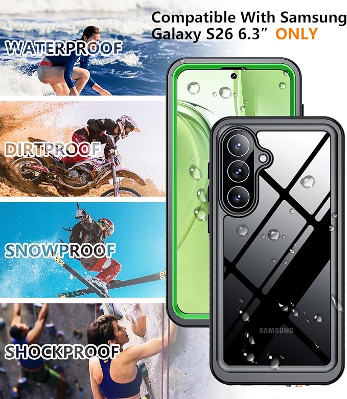 Temdan Designed for Samsung Galaxy S26 Case Waterproof, Built-in Lens & Screen - Image 7