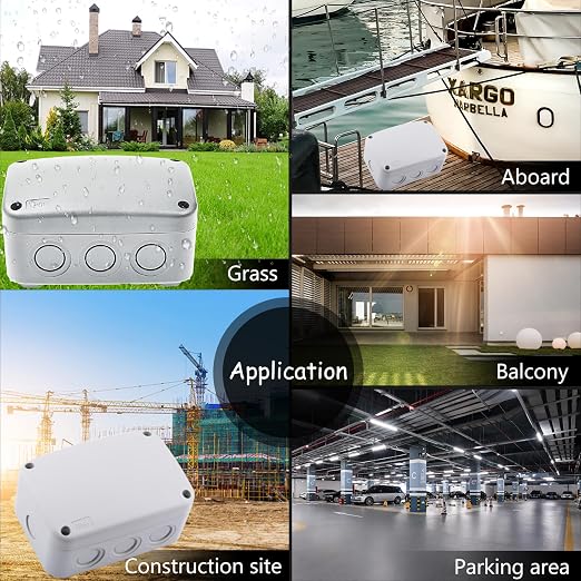 Outdoor White Junction Box, Nineleaf IP66 Waterproof Electrical Project Boxes - Image 5