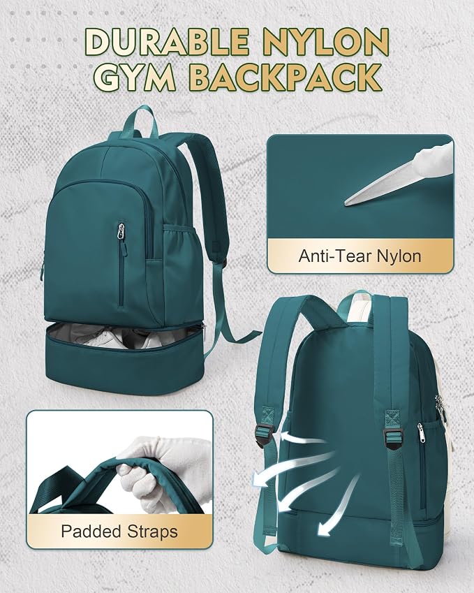 Gym Backpack for Women Men, Lightweight Gym Bag - Image 2