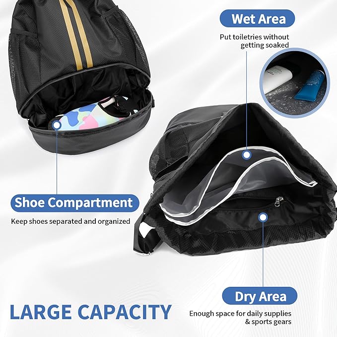 JELUTAR Drawstring Backpack Gym Bag - Image 3