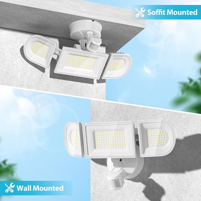 Olafus 180W Motion Sensor Outdoor Lights, 18000LM Dusk to Dawn LED Flood Lights - Image 8