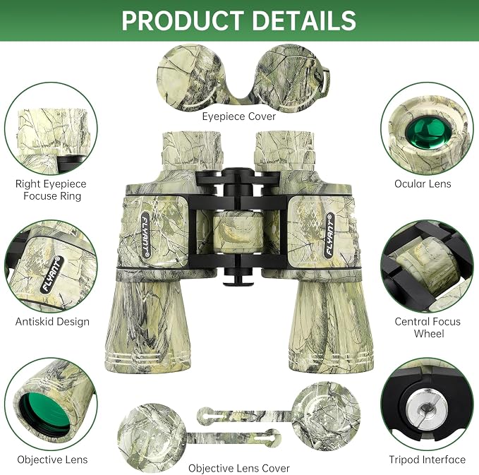 20x50 High Powered Binoculars for Adults, Waterproof Binoculars - Image 2