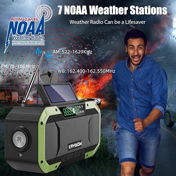 Hand Crank Solar Power Emergency Radio - Image 3