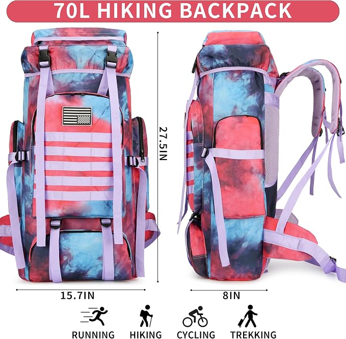 Hiking Backpack for Men 70L/100L Camping Backpack Military Rucksack Molle 3 - Image 2
