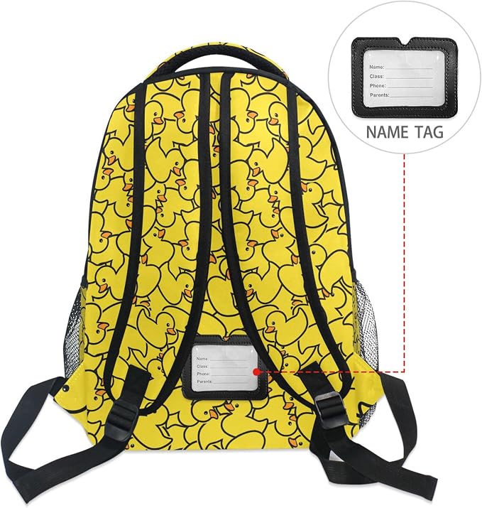 Wamika Kids Backpack Cute Yellow Duck School Backpacks Boys Girls Preschool - Image 6