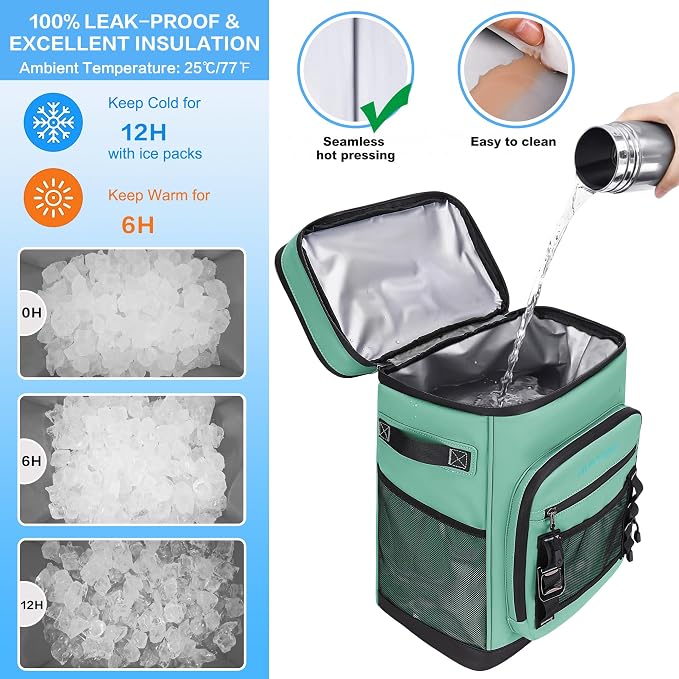 Hulongo Large Waterproof Insulated Cooler Backpack - Image 3