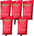 5-Pack Emergency Fire Blanket by BurnBusterFireSafetyGear