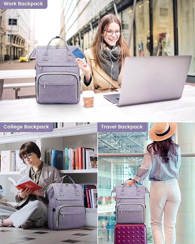 LOVEVOOK College Laptop Backpack, 15.6 Inch Travel Backpack - Image 7
