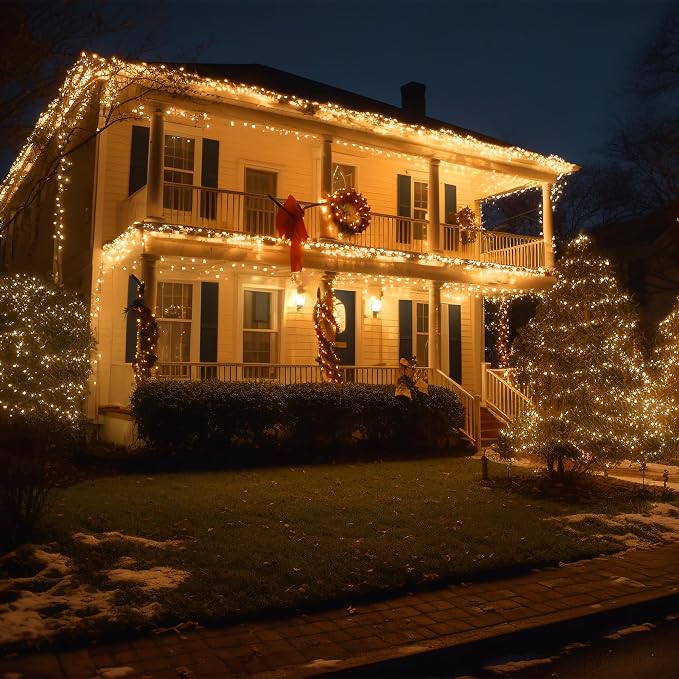 ASENEK 99FT 300 LED Christmas String Lights End-to-End Plug 8 Modes Indoor - Image 5