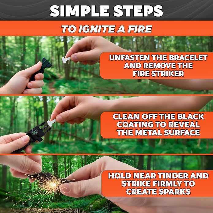 Paracord Bracelets for Men and Women – Adjustable Survival Paracord Bracelet - Image 8