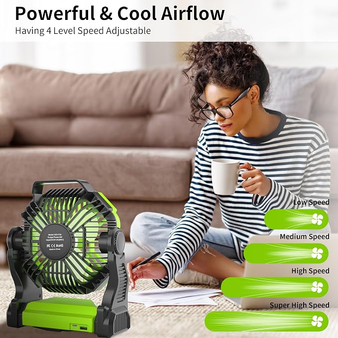 Rechargeable Portable Camping Fan - Image 3
