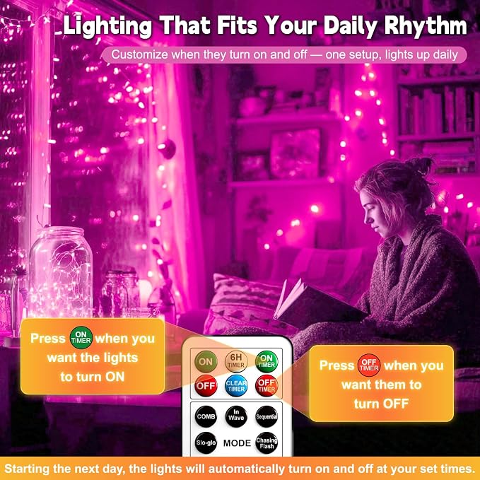 ZSJWL 6 Pack Rechargeable Fairy Lights - Image 3