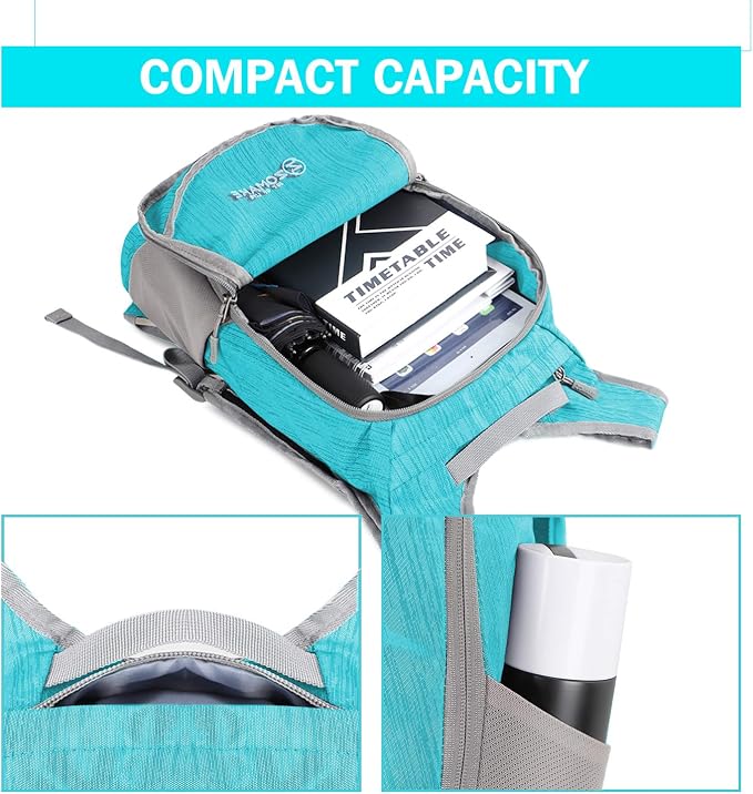 ZOMAKE Ultra Lightweight Packable Backpack 18L, Small Foldable Hiking Backpacks - Image 3
