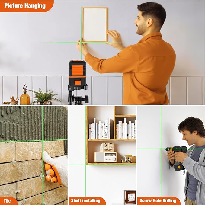 Laser Level with Tripod, 100 feet Green Cross Line Self Rotary Leveling Laser - Image 7