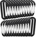 24pc Aluminum Carabiner Clip D Ring, Keychain Spring Hook, Small Carabiners Set by Zalava