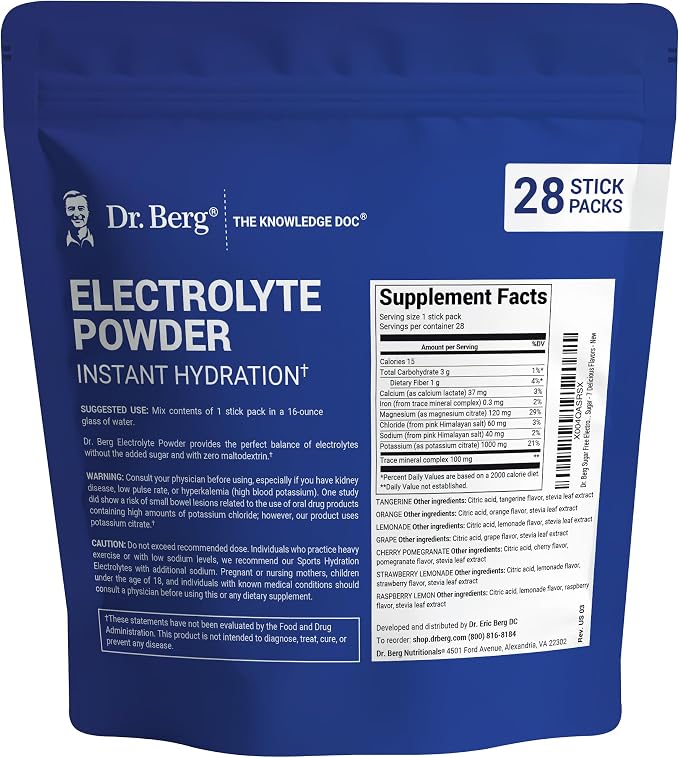 Dr. Berg Sugar Free Electrolyte Powder Packets - Image 2