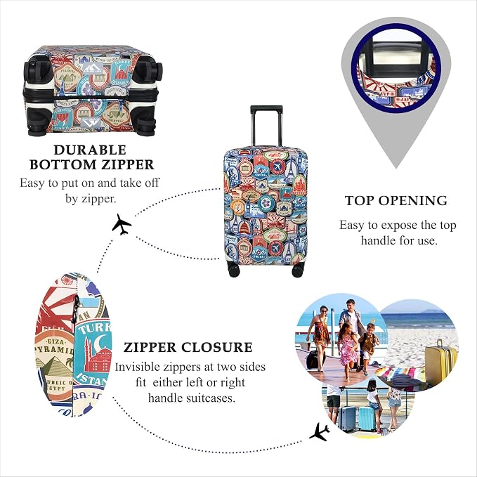 Explore Land Travel Luggage Cover Suitcase Protector Fits 31-32 Inch Case - Image 3