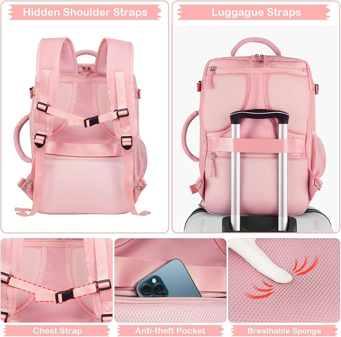 Hanples Carry on Travel Backpack - Image 6