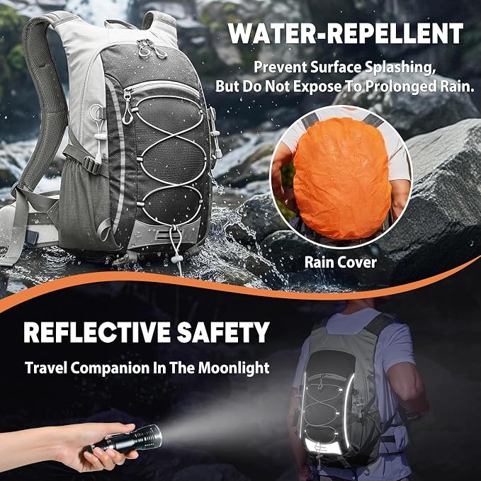 25L Hiking Backpack with Rain Cover Lightweight Hiking Daypack - Image 4