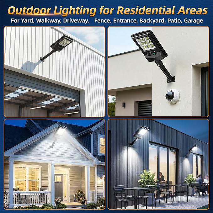 Solar Street Light Outdoor, 11-Inch Solar Powered Street Light - Image 6
