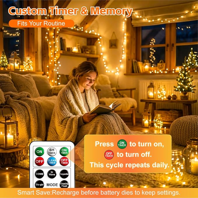 6 Pack Rechargeable Fairy Lights - Image 3