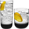 Libbey Polaris Tumbler and Rocks Glass Cups Set, Smoke Hue Mixed Drink Glasses by Libbey