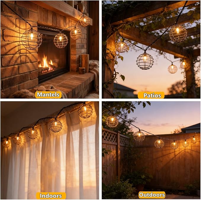 Decorative String Lights Indoor Outdoor, Patio Lantern Style String Lights - Image 8