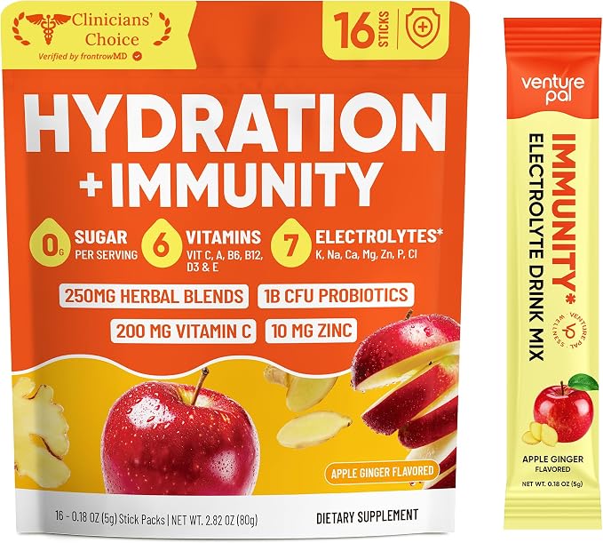 Venture Pal 2-in-1 Hydration + Immune Electrolytes Powder Packets by VenturePal