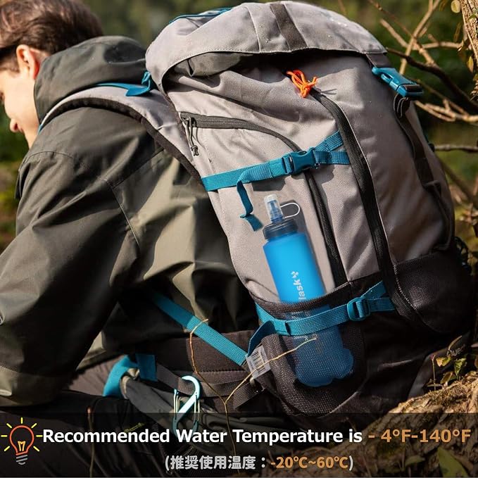 Azarxis TPU Soft Flask Collapsible Water Bottle Running Folding Gel Water - Image 7