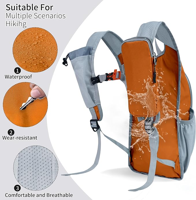 Hiking Backpack 10L/15L Small Daypack Lightweight Packable Travel Foldable - Image 4