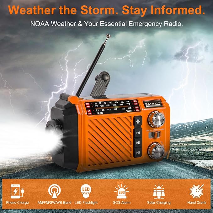Hand Crank Emergency Weather Radio - Image 3