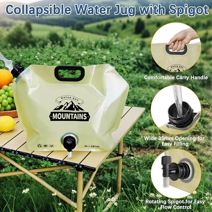 Water Jug Camping 2.1 Gallon Collapsible - Image 3