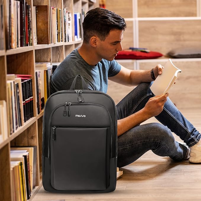 MOSISO Laptop Backpack for Men, Slim Lightweight Compact Computer Backpack for - Image 6