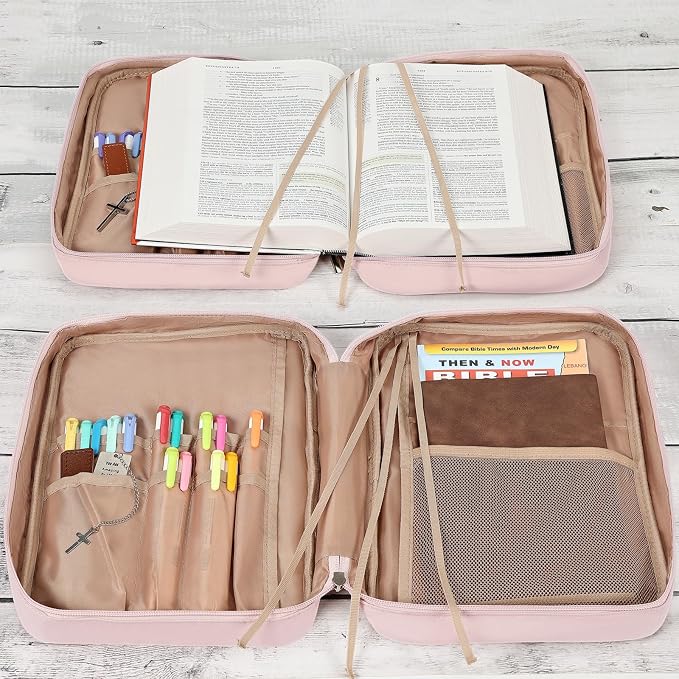 FINDCOZY Bible Cover Case for Women, Large Carrying Church Bag for Biblical - Image 3