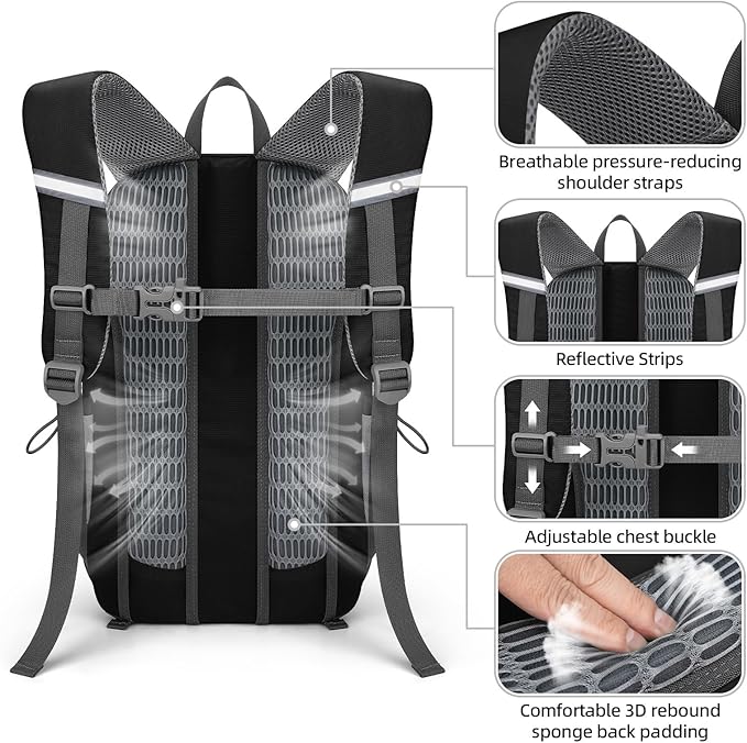 RealCool Hiking Backpack for Men Women, 30L Lightweight Waterproof Travel - Image 4