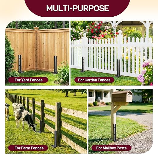 Goovilla Fence Post Repair Kit, Robust Quick-Fix Wood Support - Image 8