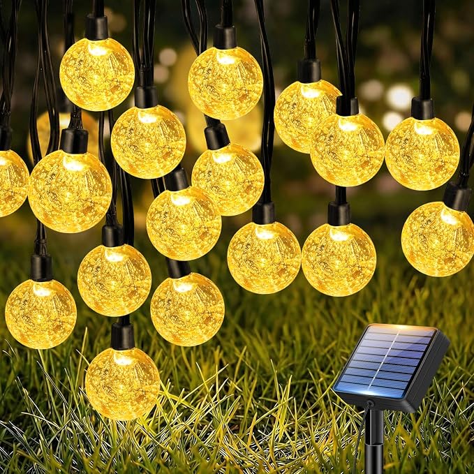 btfarm Solar String Lights Outdoor Waterproof, 50 LED 49 FT Solar Powered Patio by btfarmdecorativelighting
