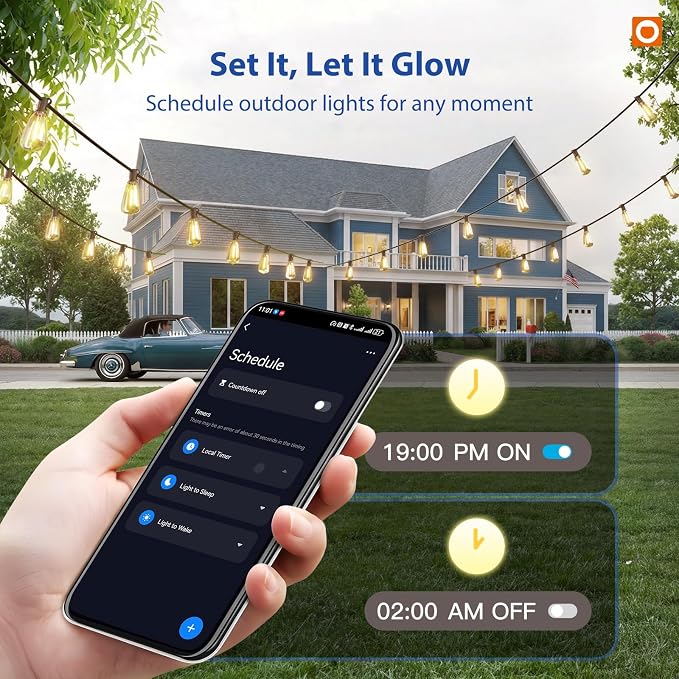 addlon 100FT LED Outdoor String Lights - Image 3