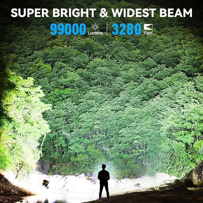 Rechargeable Flashlights High Lumens 3 Packs, 000 Lumens Super Bright LED Flash - Image 2