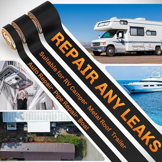 WELLUCK Butyl Sealant Tape, 4 Inch X 50 Foot RV Roof Tape Sealant Roofing Tape - Image 7