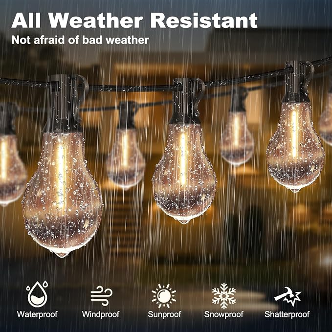 75FT Outdoor String Lights Waterproof - Image 4