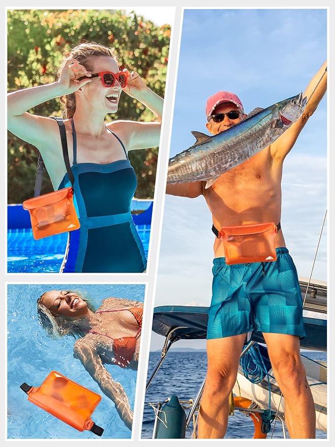 HEETA Waterproof Fanny Pack, Waterproof Pouch Dry Bag 2/3/4 Pack - Image 6